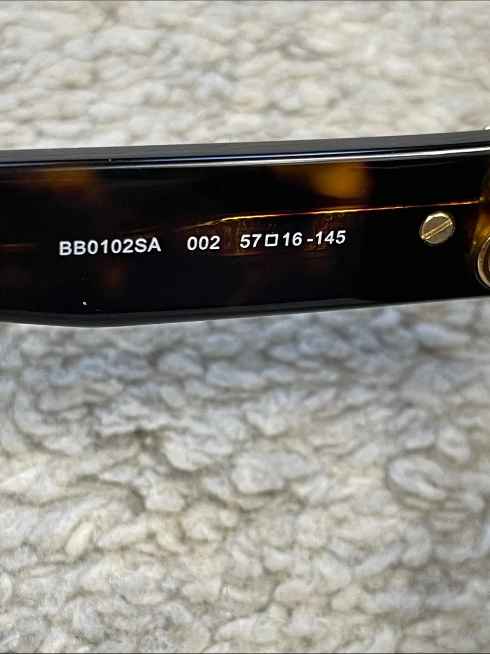 New Balenciaga BB0102SA Square Sunglasses Havana